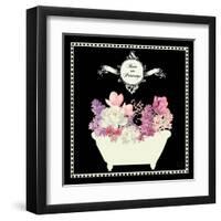 Bain du Jardin II Black-Sarah Mousseau-Framed Art Print