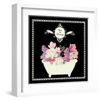 Bain du Jardin II Black-Sarah Mousseau-Framed Art Print