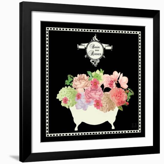 Bain du Jardin III Black-Sarah Mousseau-Framed Art Print