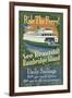 Bainbridge Island, Washington - Ferry Ride-Lantern Press-Framed Art Print