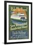 Bainbridge Island, Washington - Ferry Ride-Lantern Press-Framed Art Print