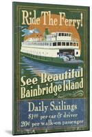 Bainbridge Island, Washington - Ferry Ride-Lantern Press-Mounted Art Print