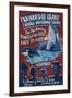 Bainbridge Island, Washington - Whale Watching-Lantern Press-Framed Art Print