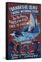 Bainbridge Island, Washington - Whale Watching-Lantern Press-Framed Stretched Canvas