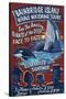 Bainbridge Island, Washington - Whale Watching-Lantern Press-Stretched Canvas