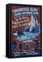 Bainbridge Island, Washington - Whale Watching-Lantern Press-Framed Stretched Canvas