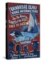 Bainbridge Island, Washington - Whale Watching-Lantern Press-Stretched Canvas