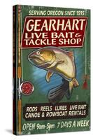 Bait and Tackle Shop Trout -Gearhart, Oregon-Lantern Press-Stretched Canvas