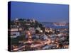 Baixa District and Castelo De Sao Jorge, Lisbon, Portugal-Michele Falzone-Stretched Canvas