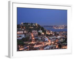 Baixa District and Castelo De Sao Jorge, Lisbon, Portugal-Michele Falzone-Framed Photographic Print