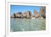 Baja California, Mexico. Sea of Cortez. Large rocks on the shore.-Julien McRoberts-Framed Photographic Print