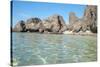 Baja California, Mexico. Sea of Cortez. Large rocks on the shore.-Julien McRoberts-Stretched Canvas