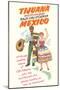 Baja California Travel Poster-null-Mounted Art Print