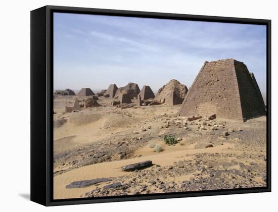 Bajrawiya, the Pyramids of Meroe, Sudan, Africa-Jj Travel Photography-Framed Stretched Canvas