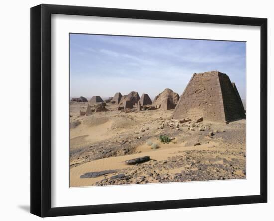 Bajrawiya, the Pyramids of Meroe, Sudan, Africa-Jj Travel Photography-Framed Photographic Print