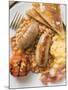 Baked Beans with Scrambled Egg, Sausages, Bacon, Tomato & Toast-null-Mounted Photographic Print