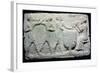 Baked clay plaque of two boxers fighting, while musicians play, from Larsa, Iraq, 2000BC-1750BC-Unknown-Framed Giclee Print