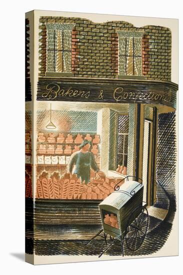 Baker and Confectioner-Eric Ravilious-Stretched Canvas