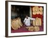 Baker Arranges Breads at His Shop in Kandahar Province, South of Kabul, Afghanistan-null-Framed Photographic Print