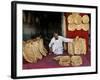 Baker Arranges Breads at His Shop in Kandahar Province, South of Kabul, Afghanistan-null-Framed Photographic Print