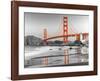 Baker beach and Golden Gate Bridge, San Francisco-null-Framed Art Print