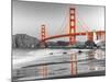 Baker beach and Golden Gate Bridge, San Francisco-null-Mounted Art Print