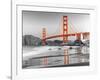 Baker beach and Golden Gate Bridge, San Francisco-null-Framed Art Print