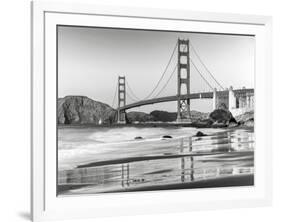 Baker beach and Golden Gate Bridge, San Francisco-null-Framed Art Print