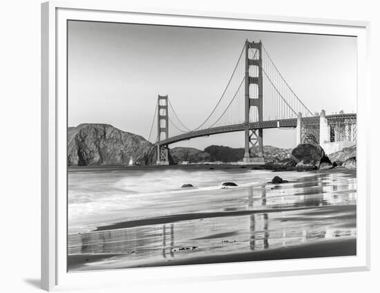 Baker beach and Golden Gate Bridge, San Francisco-null-Framed Art Print