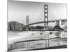 Baker beach and Golden Gate Bridge, San Francisco-null-Mounted Art Print