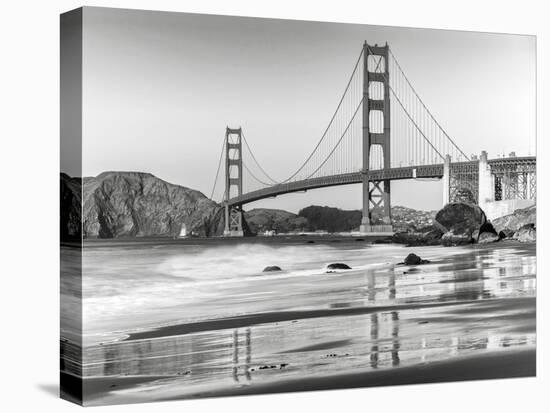 Baker beach and Golden Gate Bridge, San Francisco-null-Stretched Canvas