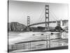 Baker beach and Golden Gate Bridge, San Francisco-null-Stretched Canvas