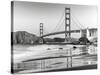 Baker beach and Golden Gate Bridge, San Francisco-null-Stretched Canvas