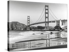 Baker beach and Golden Gate Bridge, San Francisco-null-Stretched Canvas