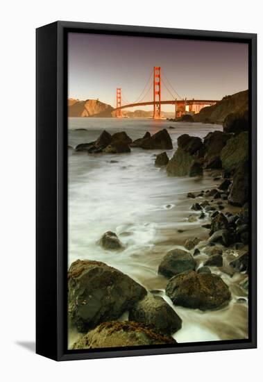 Baker Beach and the Golden Gate Bridge-Vincent James-Framed Stretched Canvas