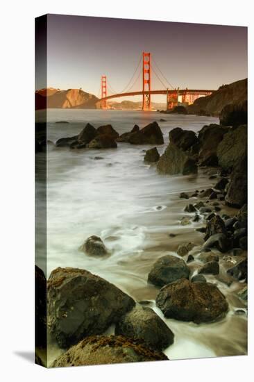 Baker Beach and the Golden Gate Bridge-Vincent James-Stretched Canvas