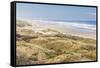 Baker Beach, Oregon, USA. Grassy dunes and a sandy beach on the Oregon coast.-Emily Wilson-Framed Stretched Canvas