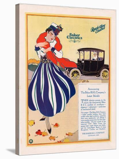 Baker Electric Cars, Magazine Advertisement, USA, 1910-null-Stretched Canvas