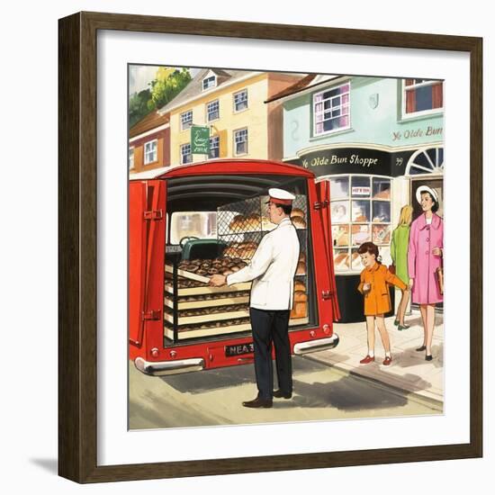 Baker's Delivery Man-null-Framed Giclee Print