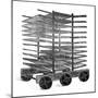 Baker's Double Rack Truck-null-Mounted Art Print