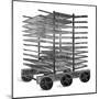 Baker's Double Rack Truck-null-Mounted Art Print