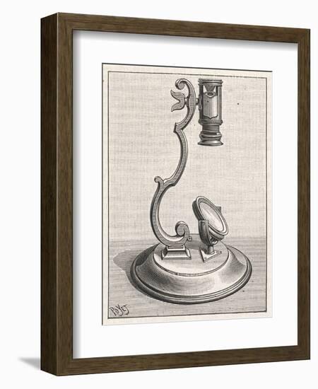 Baker's Mounted Lens Microscope-Poyet-Framed Art Print