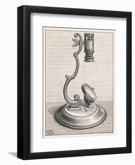 Baker's Mounted Lens Microscope-Poyet-Framed Art Print