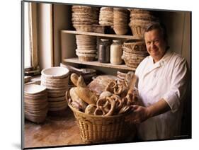 Baker with Selection of Bread, France-John Miller-Mounted Photographic Print