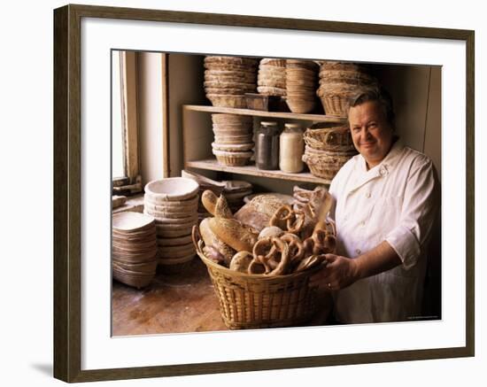 Baker with Selection of Bread, France-John Miller-Framed Photographic Print