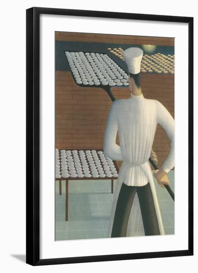 Baker with Tray of Cookies-null-Framed Art Print