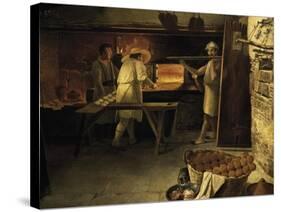 Bakers at Work, Painting by Anonymous, 18th Century-null-Stretched Canvas