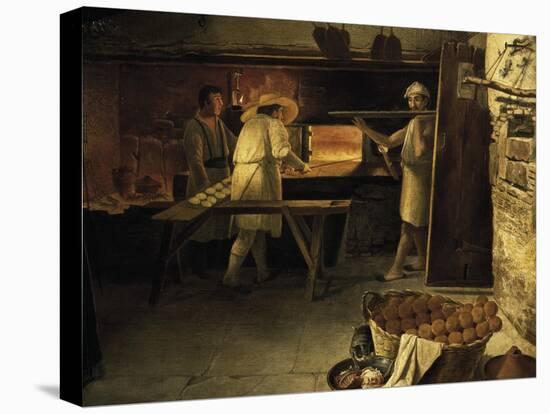 Bakers at Work, Painting by Anonymous, 18th Century-null-Stretched Canvas