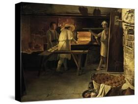 Bakers at Work, Painting by Anonymous, 18th Century-null-Stretched Canvas