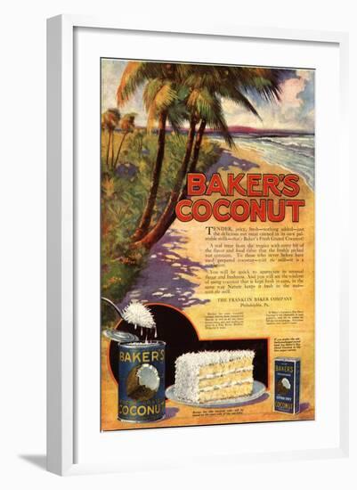 Bakers Coconuts Cakes Baking Cocoanuts, USA, 1910-null-Framed Giclee Print